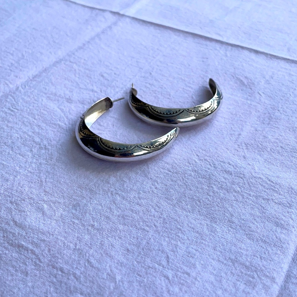 Silver Indian style earrings